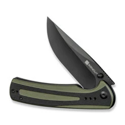 Sencut Regnator Folding Knife Green/Black G10 Handle 9Cr18MoV Plain Black Blade S24057-2 -White Mountain Knives Shop Clipping Path Regnator S24057 2 3 03588.1739294671