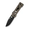 WE Tyro Folding Knife Bronze Titanium Handle 20CV Plain Edge Black Stonewash Finish WE24001-3