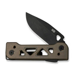 WE Tyro Folding Knife Bronze Titanium Handle 20CV Plain Edge Black Stonewash Finish WE24001-3 -White Mountain Knives Shop Clipping Path Tyro WE24001 3 4 83277.1730126791