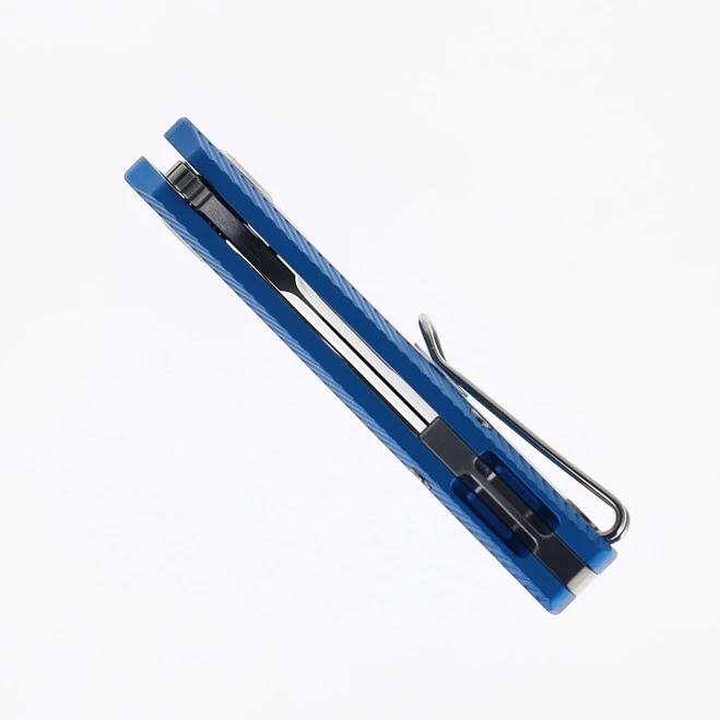 Divo Nip Lite Folding Knife Blue Hard Anodized Aluminum Handle Satin 154CM Blade 8 Divo Nip Lite Folding Knife Blue Hard Anodized Aluminum Handle Satin 154CM Blade - Image 6