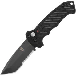 Gerber Auto 06 Auto Knife Black G10 Handle S30V Partially Serrated Black Blade G0193
