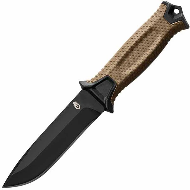 Gerber StrongArm Knife Coyote Rubber Handle Black Plain Edge GE1058 N 3 Gerber StrongArm Knife Coyote Rubber Handle Black Plain Edge GE1058 N