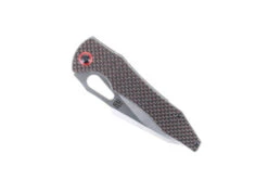 Discontinued WMK Exclusive Artisan Cutlery Great White Folding Knife Black & Red Carbon Fiber Satin Blade 1841P-BRC -White Mountain Knives Shop Great White 11 96055.1650393808