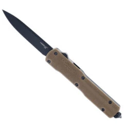 Hogue Sig Counterstrike 36971 OTF Auto Knife Flat Dark Earth Polymer Handle 20CV Drop Point Plain Black Blade HO36971