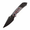 Kansept Fenrir Folding Knife Black Stonewash Titanium/Red/Black/White Carbon Fiber Handle S35VN Plain Edge Black Stonewash Finish K1034A10 -White Mountain Knives Shop K34 76099.1692234067