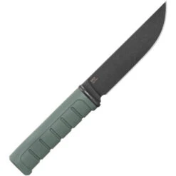 KaBar Dust II Fixed Blade Knife Green GFN Handle D2 Plain Black Blade KA6101