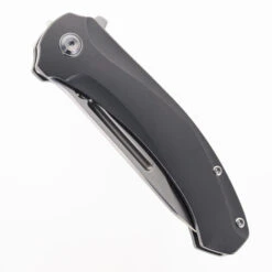 Kansept Hira Folding Knife Grey Stonewash Titanium Handle S35VN Plain Edge Satin Finish K1090A3 -White Mountain Knives Shop KANSEPT K1090A3 03 58633.1746727190