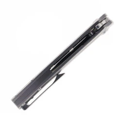 Kansept Hira Folding Knife Grey Stonewash Titanium Handle S35VN Plain Edge Satin Finish K1090A3 -White Mountain Knives Shop KANSEPT K1090A3 06 81166.1746727189