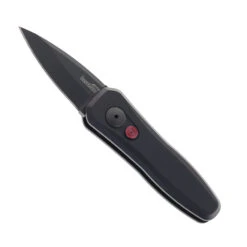 Kershaw Automatic Launch 4 Push Button Lock Knife Black Aluminm Handle Black Plain CPM 154 Blade 7500BLK