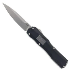 Kershaw Livewire USA Automatic OTF Black Aluminum Handle MagnaCut Spear Point Stonewashed Blade 9000USA