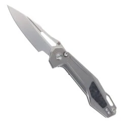 Ketuo Griffin V3 Folding Knife Titanium/Forged Carbon Fiber Handle M390 Plain Edge KT-Griffin/S -White Mountain Knives Shop KETUO KT GRIFFIN S 04 80438.1749478901