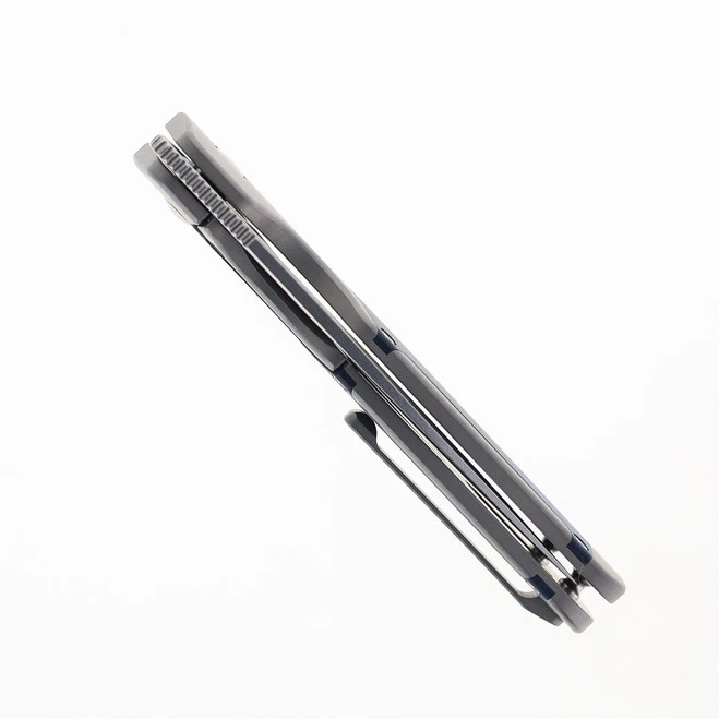 WMK Exclusive Kizer Militaw Pocket Knife Jonathan Style Titanium & Blue Richlite Handle 154CM Steel Ki3634E1 7 WMK Exclusive Kizer Militaw Pocket Knife Jonathan Style Titanium & Blue Richlite Handle 154CM Steel Ki3634E1 - Image 5