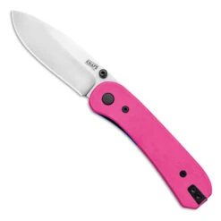 Knafs Knafs Lander Folding Knife Pink G10 Handle D2 Drop Point Plain Edge KNAFS-00188