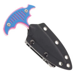Kubey Fixed Blade Knife Pink/Blue G10 Handle 14C28N Spear Point Plain Edge Beadblast Finish KU242F -White Mountain Knives Shop KUBEY KU242F 01 11484.1722893553
