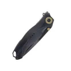 Karbon Liner Lock Folding Knife Black Aluminum Handle Plain Edge KARB120 -White Mountain Knives Shop Karbon KARB12005 26235.1730915338