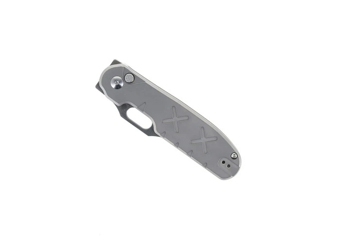 WMK Exclusive Kizer Yue Cormorant Button Lock Folding Knife Titanium Handle M390 Sheepsfoot Plain Edge KI4562E4 - Image 4