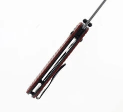 (V2) Exclusive Kizer Drop Bear Pocket Knife Red Micarta Handle S35VN Plain Edge Stonewashed Finish Ki3619E -White Mountain Knives Shop Kizer Drop Bear 3619E1 04 76696.1680635490.1280.1280 71976.1680715111