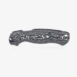 Flytanium Carbon Fiber Lotus Scales For Spyderco Paramilitary 2 Knife White Storm FLY-1360WS