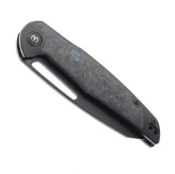 Mallery Designs Phorus V2 Pocket Knife Blue Fat Carbon & DLC Titanium Handle DLC S90V Blade DL01-BB -White Mountain Knives Shop MALLERY DL01 BB 01 02022.1687458653