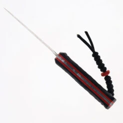 Max Tkachuk Custom Beshket Sheepsfoot Flat Grind Fixed Blade Knife Black/Red G10 Red Sheath -White Mountain Knives Shop MAX TKACHUK MAX 3 04 89960.1715625582