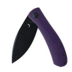 Trollsky Mandu Folding Knife Purple G10 Handle D2 Plain Edge Black Stonewash Finish MT005-XL -White Mountain Knives Shop MT005 XL01 36431.1731439131