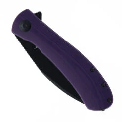 Trollsky Mandu Folding Knife Purple G10 Handle D2 Plain Edge Black Stonewash Finish MT005-XL -White Mountain Knives Shop MT005 XL04 28667.1731439131