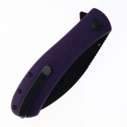 Trollsky Mandu Folding Knife Purple G10 Handle D2 Plain Edge Black Stonewash Finish MT005-XL -White Mountain Knives Shop MT005 XL05 56676.1731439132