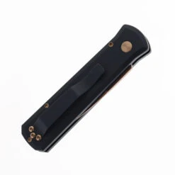 Pro-Tech Godson Auto Knife Black Aluminum Handle 154CM Spear Point Plain Rose Gold Blade 721-RG -White Mountain Knives Shop PROTECH 721 RG GODFATHER 03 61176.1749057393