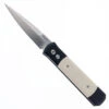 Pro-Tech 951 Godfather Auto Knife White Aluminum/Black Micarta Handle Satin Finish PT-951 -White Mountain Knives Shop PROTECH 951 GODFATHER TUXEDO 05 13780 14211.1749056418