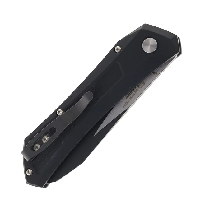 Pro-Tech Oligarch Automatic Knife Black Aluminum Handle Magnacut Sheepsoot Plain Edge Black/Satin Finish DS103-LTD 6 Pro-Tech Oligarch Automatic Knife Black Aluminum Handle Magnacut Sheepsoot Plain Edge Black/Satin Finish DS103-LTD - Image 4