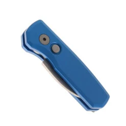 Pro-Tech Runt 5 Automatic Knife Blue Aluminum Handle Magnacut Wharncliffe Plain Edge Stonewash Finish R5301-BLUE -White Mountain Knives Shop PROTECH R5201 BLUE RUNT 5 01 63555.1756137431