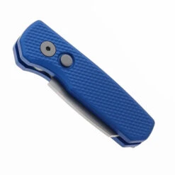 Pro-Tech Runt 5 Auto Knife Blue Aluminum Handle 20CV Reverse Tanto Plain Edge R5205-Blue -White Mountain Knives Shop PROTECH R5205 blue RUNT 5 REVERSE TANTO 01 67779.1749666725