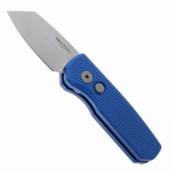 Pro-Tech Runt 5 Auto Knife Blue Aluminum Handle 20CV Reverse Tanto Plain Edge R5205-Blue