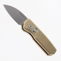 Pro-Tech Runt 5 Auto Knife Albronze Handle Magnacut Wharncliffe Plain Edge R5310