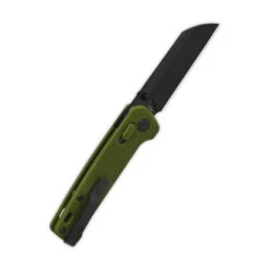 QSP Penguin Glyde Folding Knife OD Green FRN Handle 14C28N Sheepsfoot Plain Black Blade QS130GL-B2