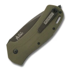 RoseCraft MA-12 Folding Knife OD Green G10 Handle AUS-10 Drop Point Plain Black Blade RCM021-OD -White Mountain Knives Shop RCM021 OD Back Closed 680x680 50271.1755715536