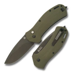 RoseCraft MA-12 Folding Knife OD Green G10 Handle AUS-10 Drop Point Plain Black Blade RCM021-OD -White Mountain Knives Shop RCM021 OD Main 680x680 68349.1755715535