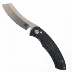 RED HORSE HELL RAZOR P SERIES AUTO CARBON FIBER HANDLE SATIN S35V BLADE HRAUTCFSAT