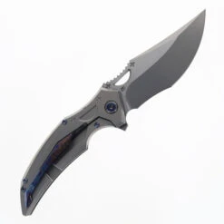 Rike Knife S05 V2 Folding Knife Gray Titanium Handle M390 Upswept Plain Edge S05-P -White Mountain Knives Shop RIKE S05 P 02 08416.1750788013