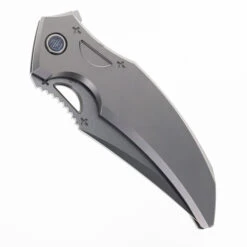 Rike Knife S05 V2 Folding Knife Gray Titanium Handle M390 Upswept Plain Edge S05-P -White Mountain Knives Shop RIKE S05 P 04 15321.1750788013