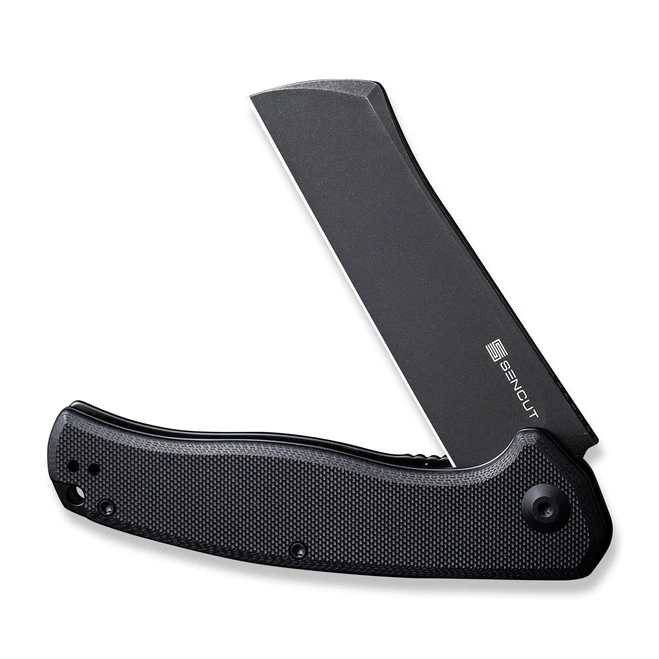 Sencut Traxler Folding Knife Black G10 Handle 9Cr18MoV Sheepsfoot Plain Edge Black Stonewash Finish S20057C-1 4 Sencut Traxler Folding Knife Black G10 Handle 9Cr18MoV Sheepsfoot Plain Edge Black Stonewash Finish S20057C-1 - Image 3