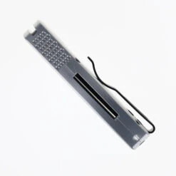 Pro-Tech Knives Runt 5 Automatic Knife Satin Silver Handle DLC Black 20CV Blade R5203-SILVER -White Mountain Knives Shop SIXLEAF SL R5203 SILVER RUNT 5 03 92649.1752168350