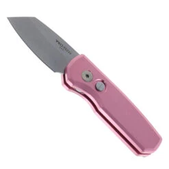 Pro-Tech Knives Runt 5 Automatic Knife Satin Pink Handle Stonewashed 20CV Blade R5201-PINK