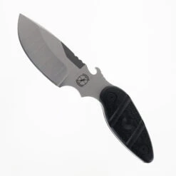 Sniper Bladeworks Utility Fixed Blade Knife Black Micarta Handle SUJ2 Drop Point Plain Edge Satin Finish SKINNERBLKSAT