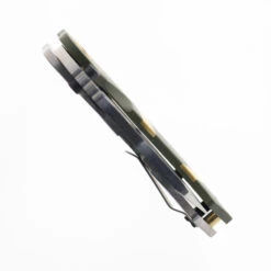 Sniper Blade Works DMF Folding Knife Green/Gold G10 Handle S35VN Reverse Tanto Plain Edge Satin Finish -White Mountain Knives Shop SNIPER DMF 04 53961.1747072132