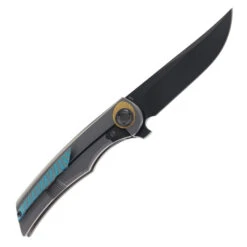 Tuya Persia Folding Knife Integral Titanium Handle W/ Holes S90V Blade T1750-A #6 -White Mountain Knives Shop TUYA PERSIA T1750 A H6 06 84527.1744740785