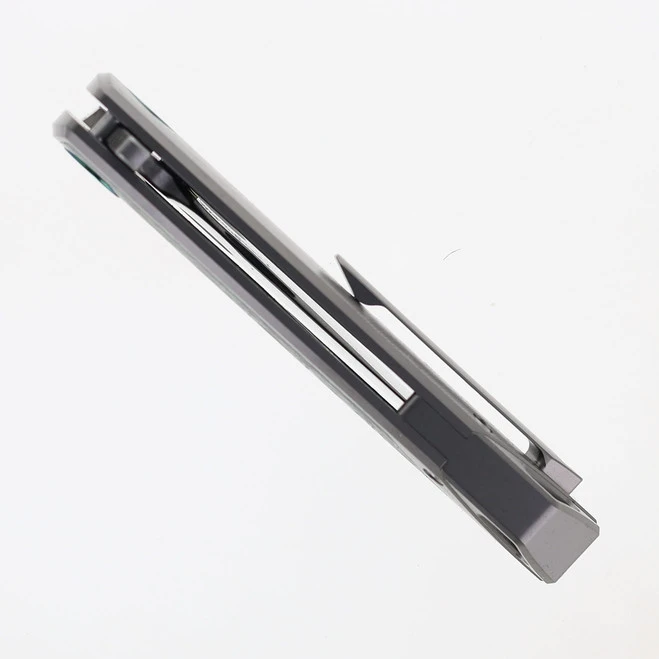 TwoSun Folding Knife Titanium Handle With Green/Black Carbon Fiber Inlay M390 Blade Steel TS502-Ti-M390 8 TwoSun Folding Knife Titanium Handle With Green/Black Carbon Fiber Inlay M390 Blade Steel TS502-Ti-M390 - Image 6