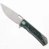 TwoSun Folding Knife Titanium Handle With Green/Black Carbon Fiber Inlay M390 Blade Steel TS502-Ti-M390 -White Mountain Knives Shop TWOSUN TS502 M390 GRAY GREEN 05 64466.1725981647