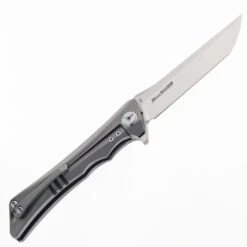 Two Sun Folding Knife Gray Titanium Handle D2 Plain Edge TS59 -White Mountain Knives Shop TWOSUN TS59 06 39543.1696350929