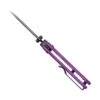 Kizer Mini Bulldog Folding Knife Purple Aluminum Handle Nitro-V Sheepsfoot Plain Black Blade V3672SA1